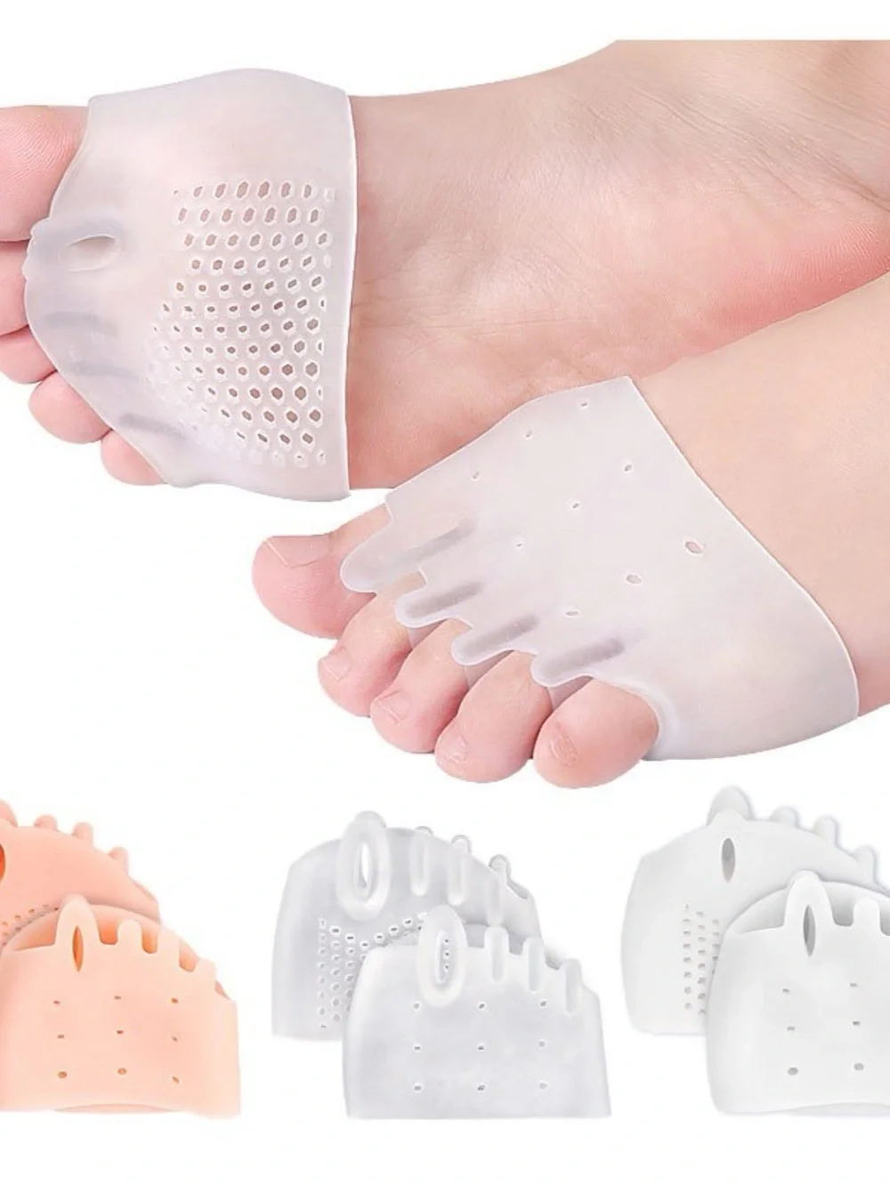 Women's Pink Gel Toe Cushion Sleeve - Comfort Forefoot Protector